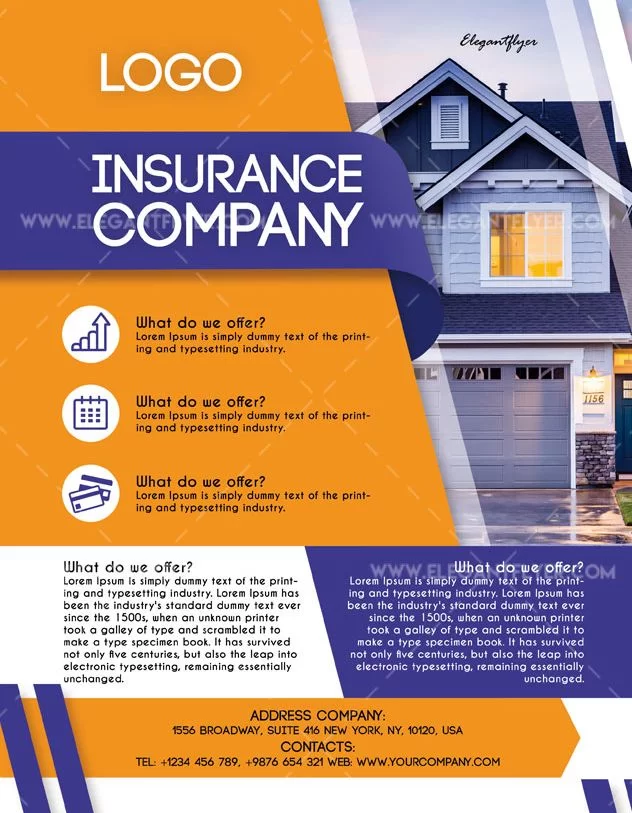 Insurance Company – Free PSD Flyer Template