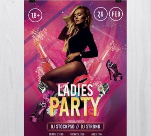 Ladies Party – Free PSD Flyer Template