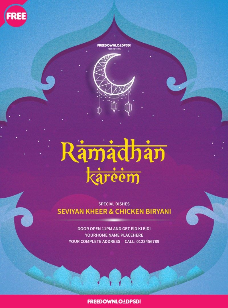 Ramadan Kareem Invite Flyer Template