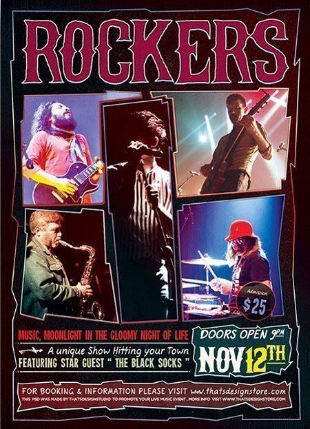 Rock Concert Free PSD Flyer Template