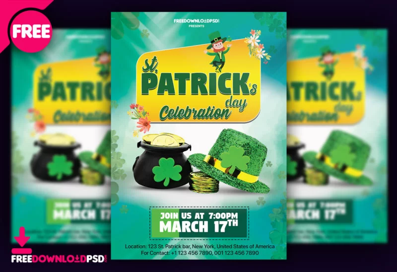Saint Patrick Day Free Flyer PSD Template
