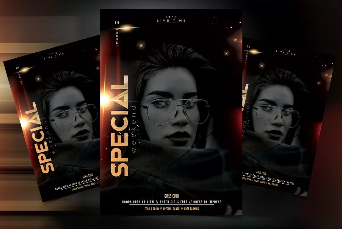 Special Weekend Free PSD Flyer Template