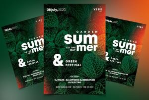 Summer Day Green Free PSD Flyer Template