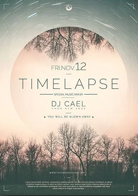 Time Lapse Free PSD Flyer Template