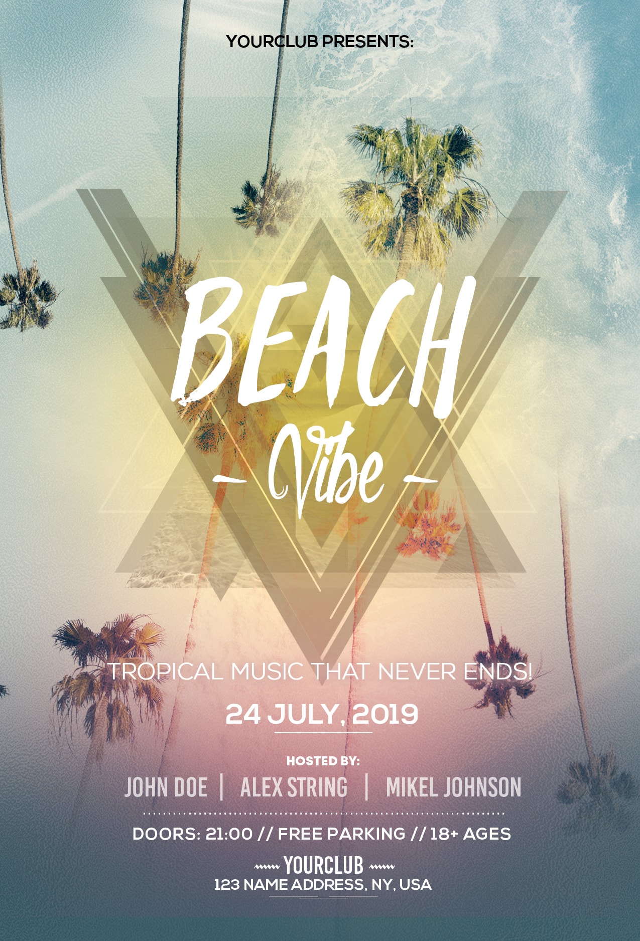 Free Summer Vibe PSD Flyer Template