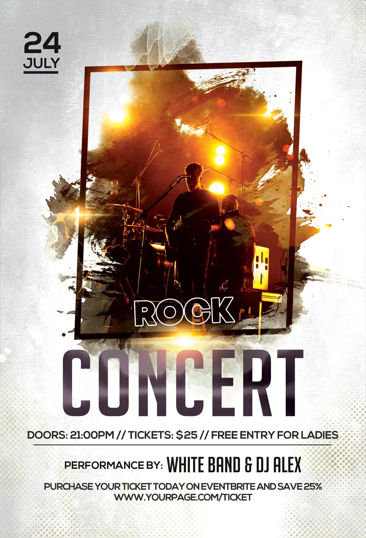 Music Concert Free PSD Flyer Template