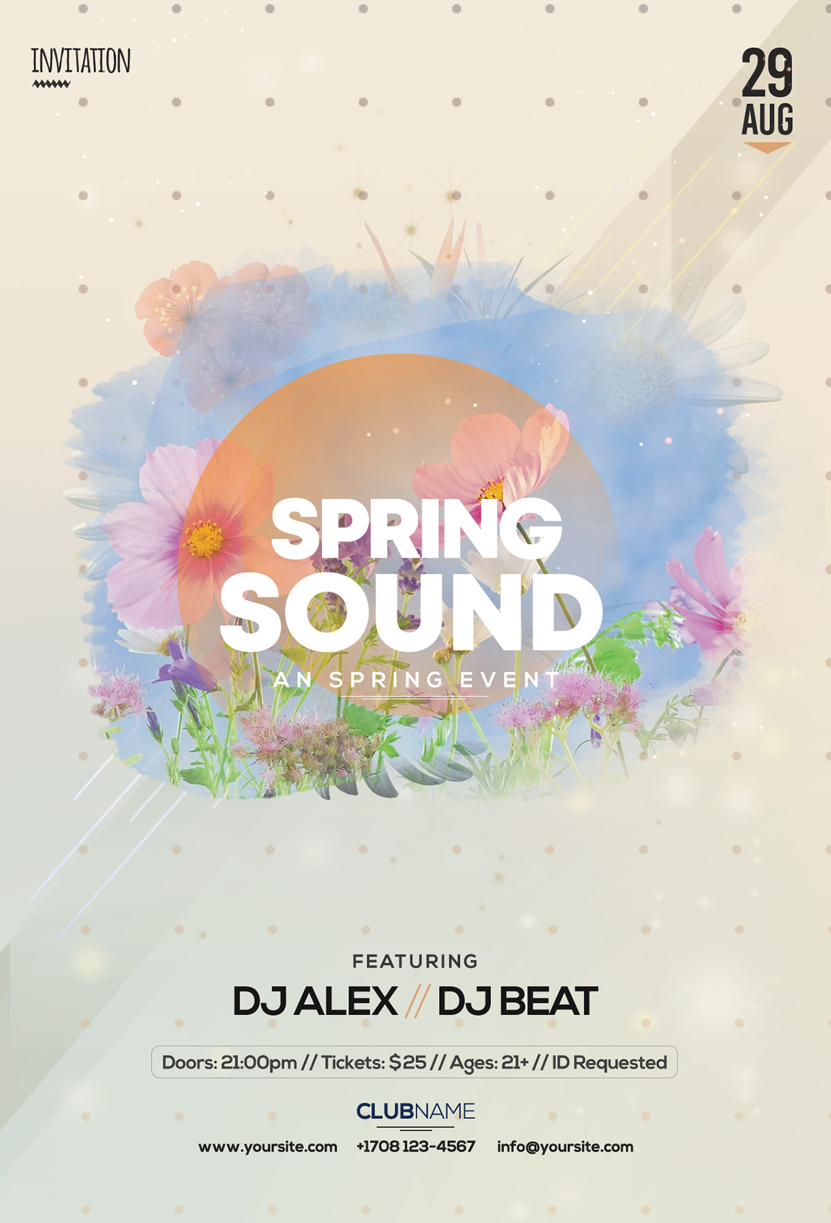 Spring Sound - Download Free PSD Flyer Template