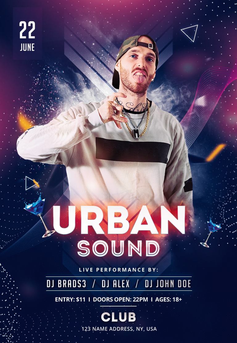 Urban Sound - Download Free PSD Flyer Template - PSDFlyer