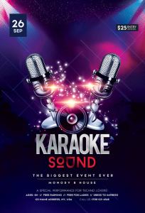Karaoke Night PSD Free Flyer Template