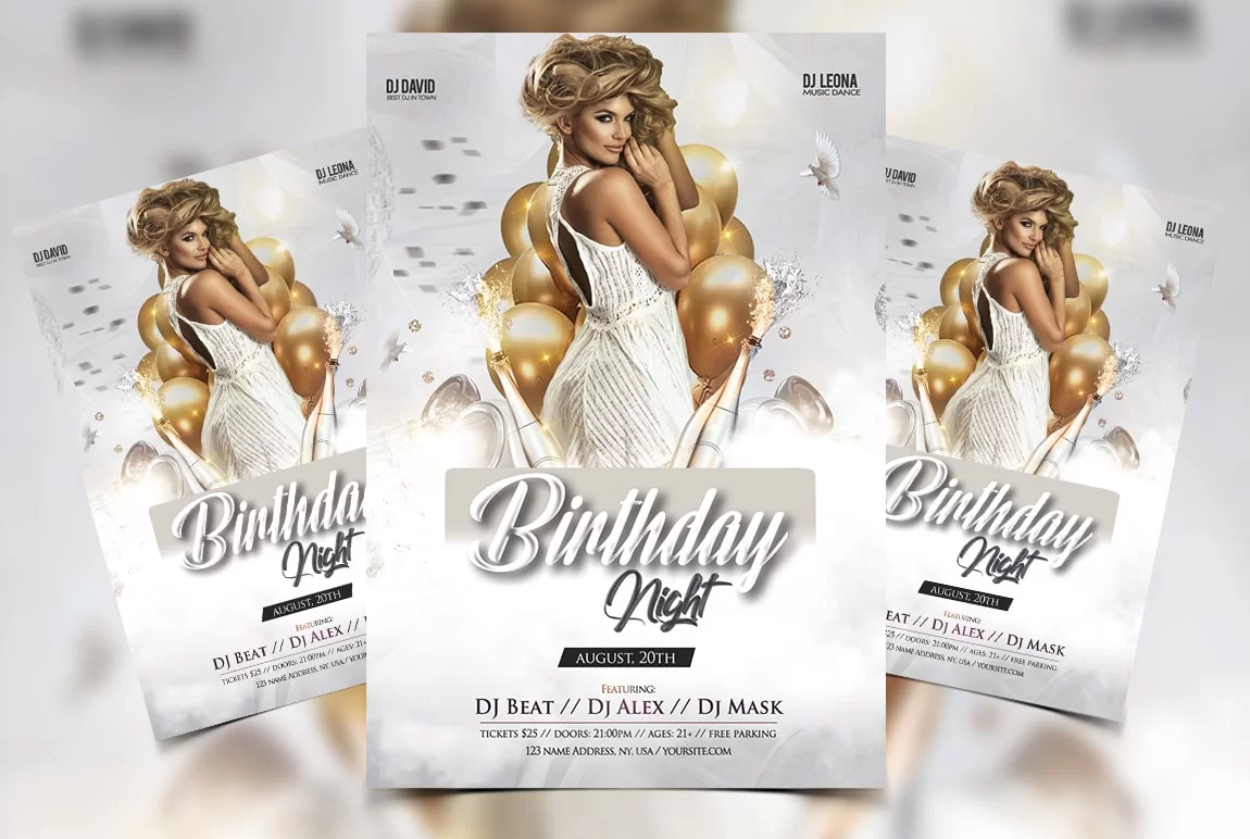 Birthday Party Free PSD Flyer Template