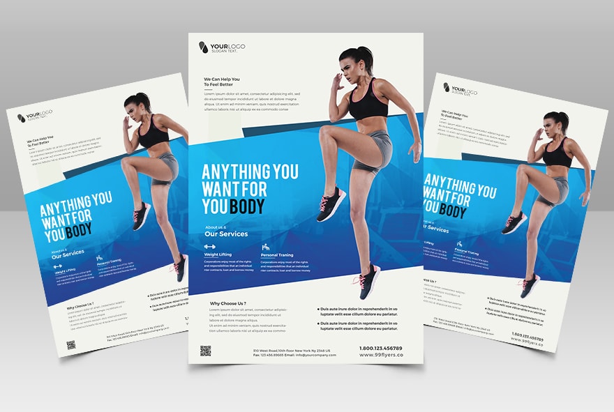 Clean Fitness Free Psd Flyer