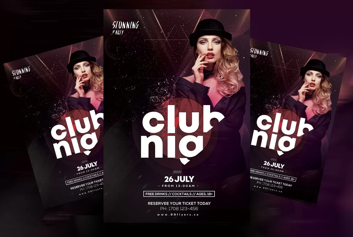 Club & Event Free PSD Flyer Template