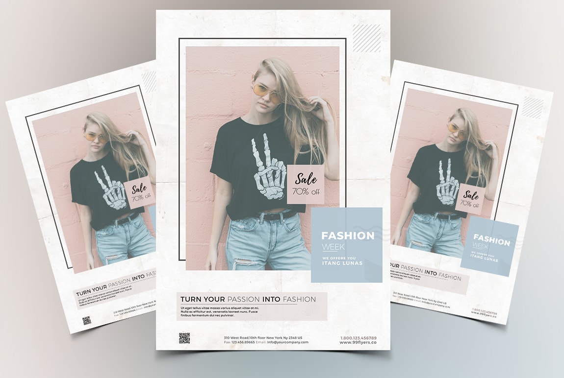 Fashion Week – Clean Free PSD Flyer Template