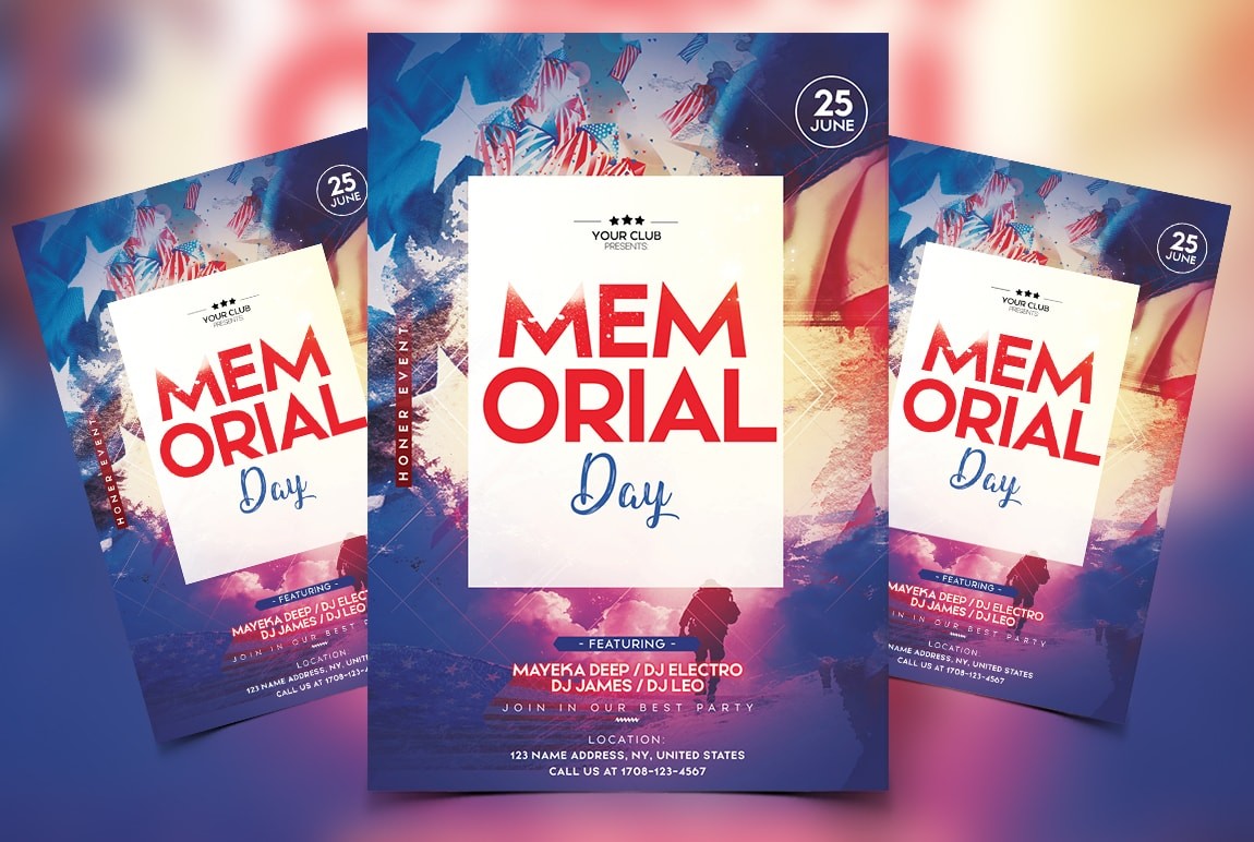 Memorial Day Free PSD Flyer Template