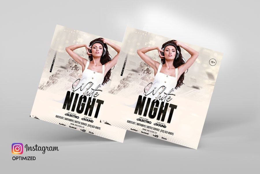 Party Music Free Instagram Psd Flyer Template