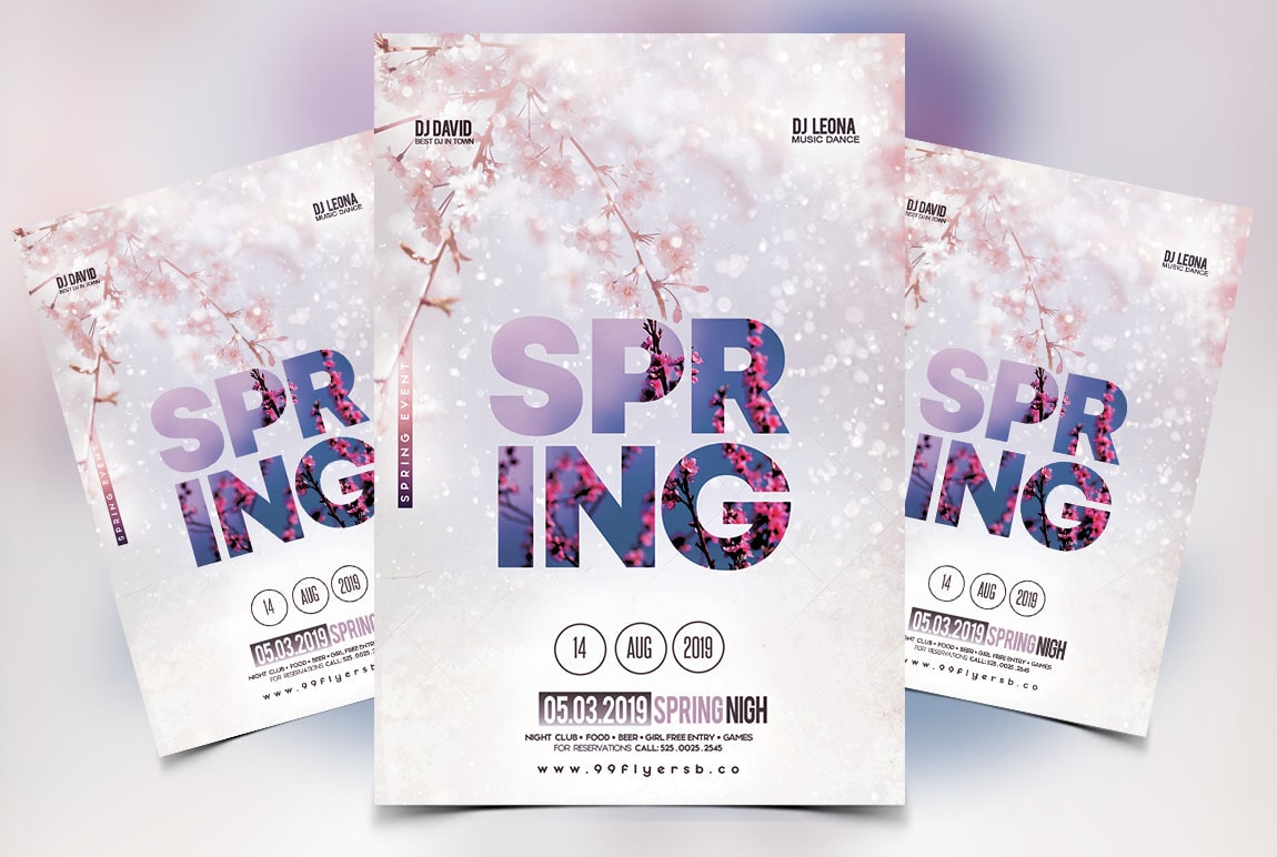 Spring Vibe PSD Free Flyer Template