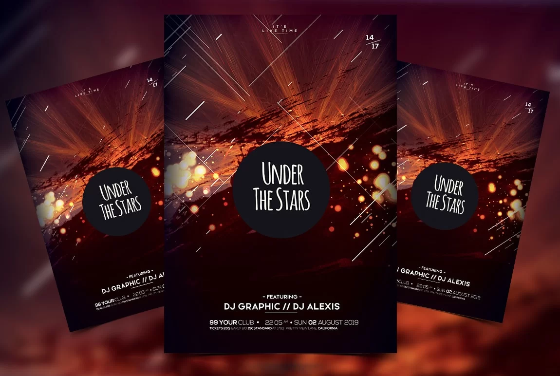 Under The Stars Free PSD Flyer Template