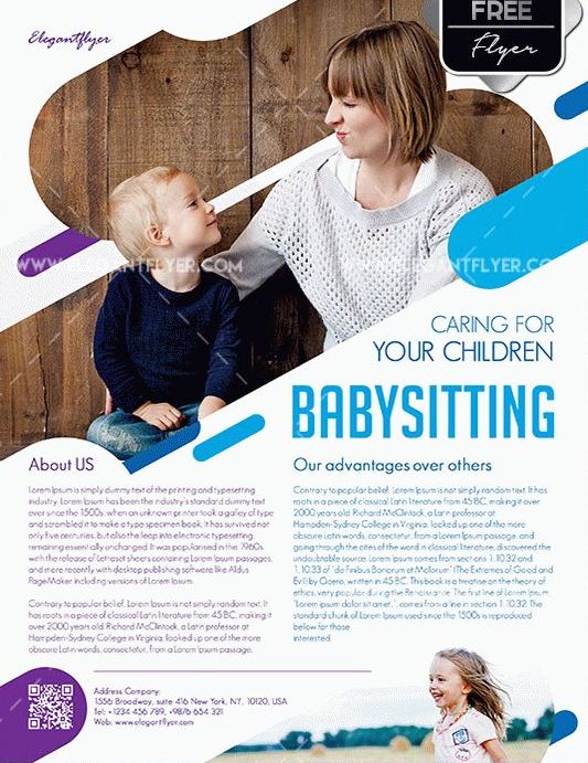 Babysitting Flyer Template Free - PSDFlyer