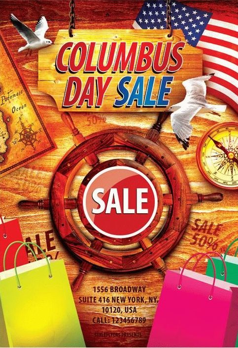 Columbus Day Sale Flyer