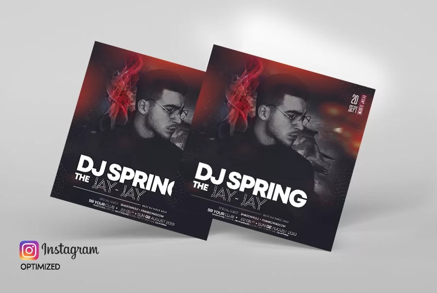 DJ Club Party Free PSD Flyer Template