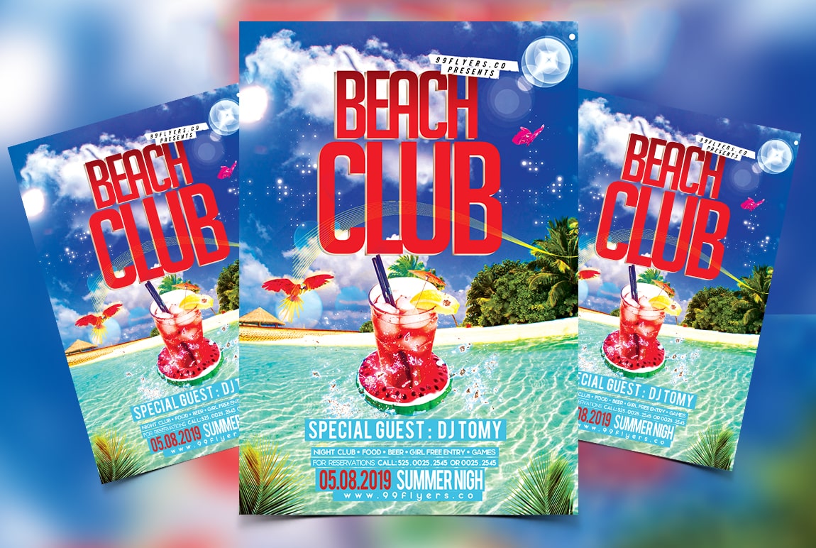 Exotic Beach Free PSD Flyer Template