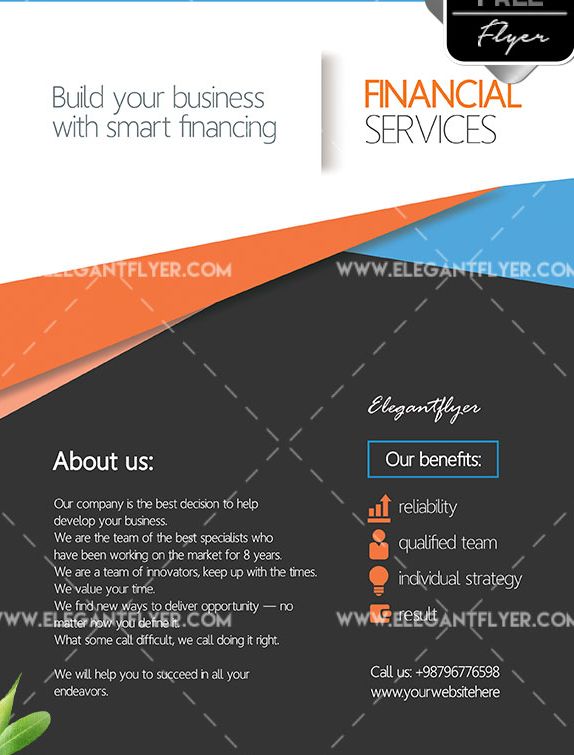 Financial Services Free PSD Flyer Template