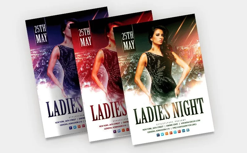 Ladies Night FREE PSD Flyer Template