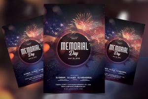 Memorial Day Event Free PSD Flyer Template