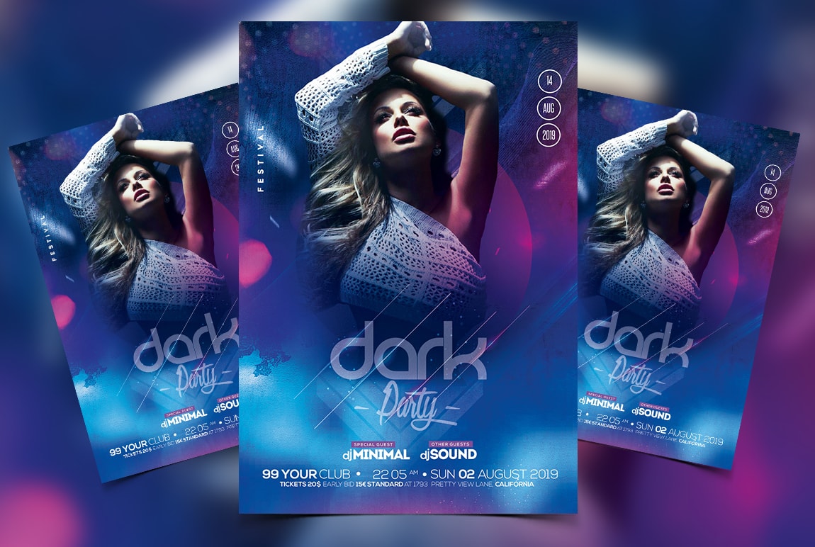 Night Party Free PSD Flyer Template