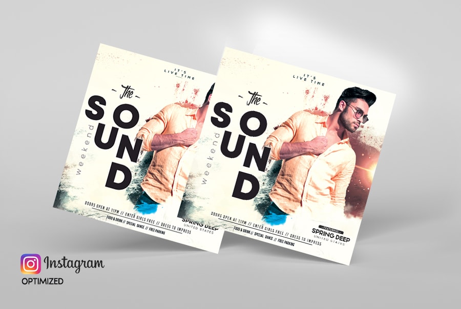 The Sound Weekend Free PSD Flyer Template