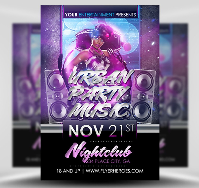 Urban Party Music Free Flyer Template
