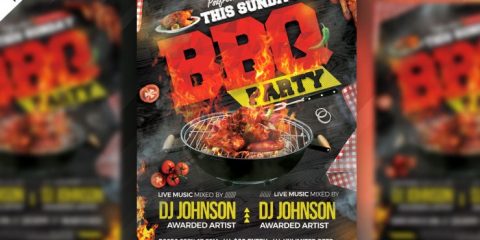 Backyard BBQ Party Free PSD Flyer