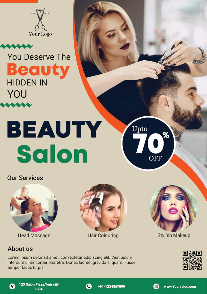Free Hair Salon Flyers Template from psdflyer.co