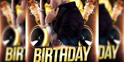 Birthday Bash Party Free PSD Flyer Template