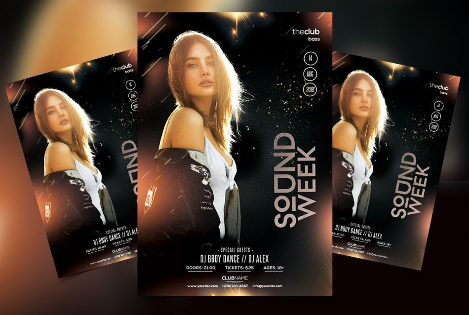 Club Week Party Free PSD Flyer Template