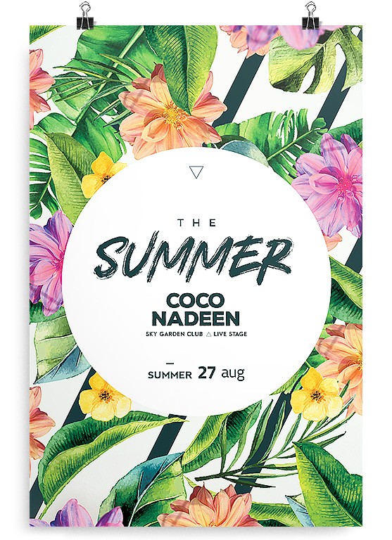 Exotic Summer Free PSD Flyer Template