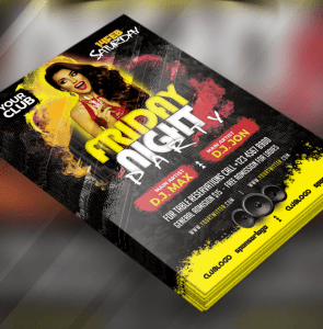 Friday Night Party Free PSD Flyers Templates