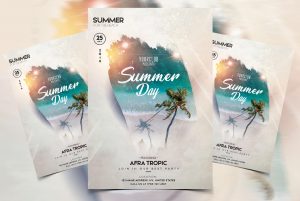 Summer Beach Party Free PSD Flyer Template