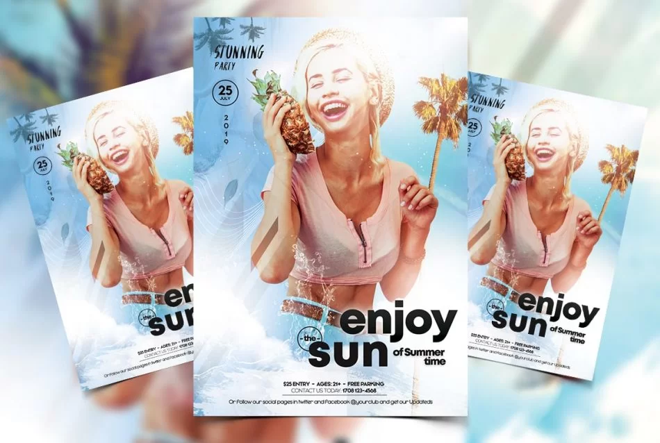 Summer Light PSD Free Flyer Template