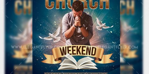 Weekend Church – Free Pastor PSD Flyer Template