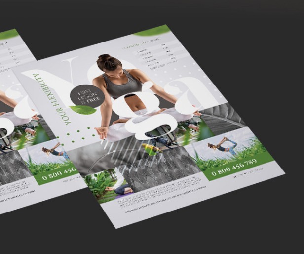 Free Yoga Center PSD Flyer Template