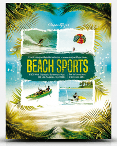 Beach Sports Free PSD Flyer Template