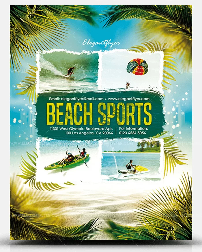 Beach Sports Free PSD Flyer Template
