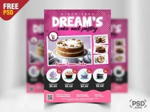 Cake Sale Store PSD Free Flyer Template