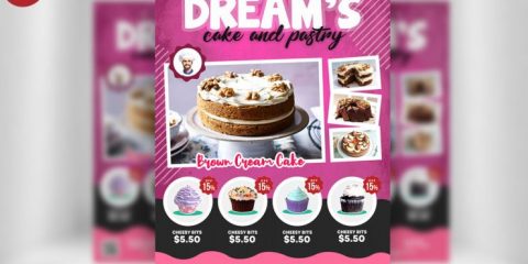 Cake Sale Store PSD Free Flyer Template