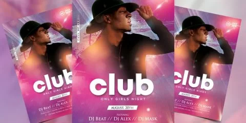 Club Artist PSD Free Flyer Template