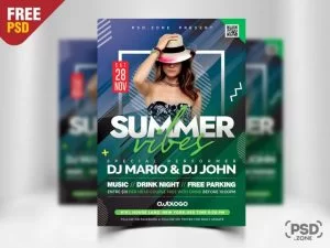 Club Time Free PSD Flyer Template