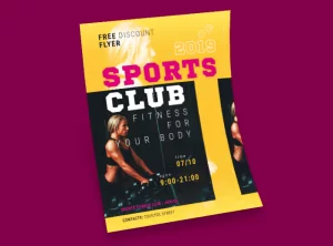 Fitness Gym Center Free PSD Flyer Template