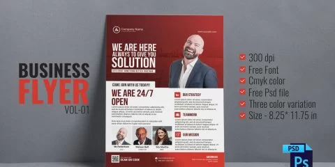 Free Business Agency PSD Flyer Template