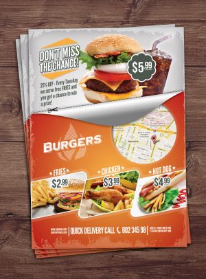 Free Fast Food PSD Flyer Template